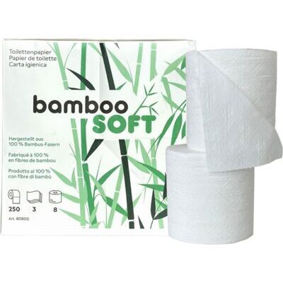 BambooSoft Papier de toilette, 3 couches (64 rouleaux)