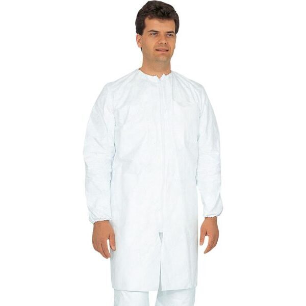 Blouse de laboratoire Tyvek en nontissé blanc