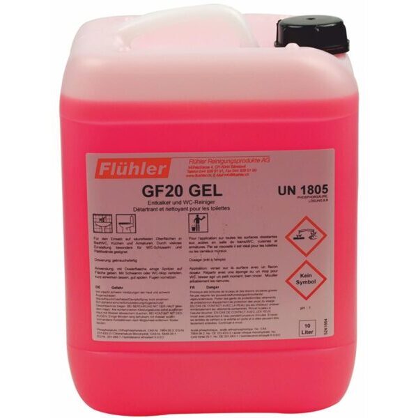 GF20 GEL Détartrant/Nettoyant pour toilettes